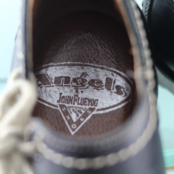 John Fluevog Black Leather D.D.F.T Shoes Angels - Picture 15 of 16